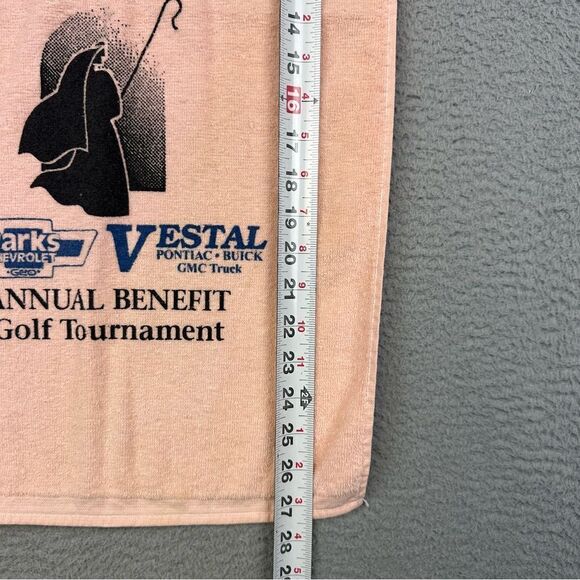 Pine Knolls Golf‎ Towel Pink Golfer Shepards Center Vestal USA Made Cannon 15x27 - Picture 6 of 8